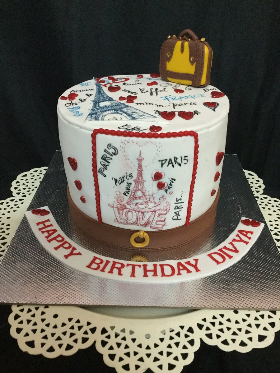 mirasdialacake's tweet image. &quot;She is not where she lives, but where she loves to be&quot; Divya loves to visit Paris and she is planning to visit the City of Love in few days. A Paris themed cake for her on her Bday

#paristhemedcake #eiffeltowercake #pariscake #cityofloveccake #valentinescake #anniversarycake