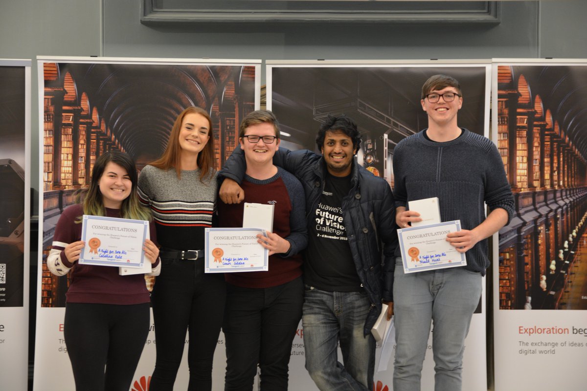 And the results are in from Huawei's Future of Vision Challenge at Trinity College Dublin! 
1st - Telecam
2nd - Global Vision
3rd - A Sight For Sore AIs
Congratulations to our winners and well done to all who participated! #HuaweiFOV