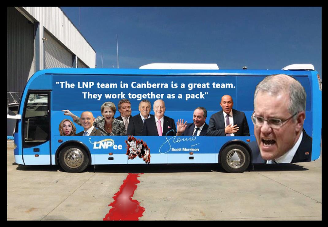 TinfoilhatterOz's tweet photo. @AustralianMilly @Left_in_Limbo Pack mentality. 

#auspol #NDIS #droughtsummit #water #theft 
#ScoMoExpress #media #manipulation 
#LNPfilth #NBN #DESTROYERS 🚮 https://t.co/yzxYGSpD7n