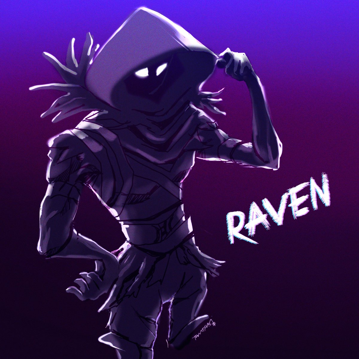 트위터의 Tam Tam Busy 님 Raven レイヴン ワンドロ フリーアイコン Free Icon Fortniteart フォートナイトイラスト Logo By Samaz Official