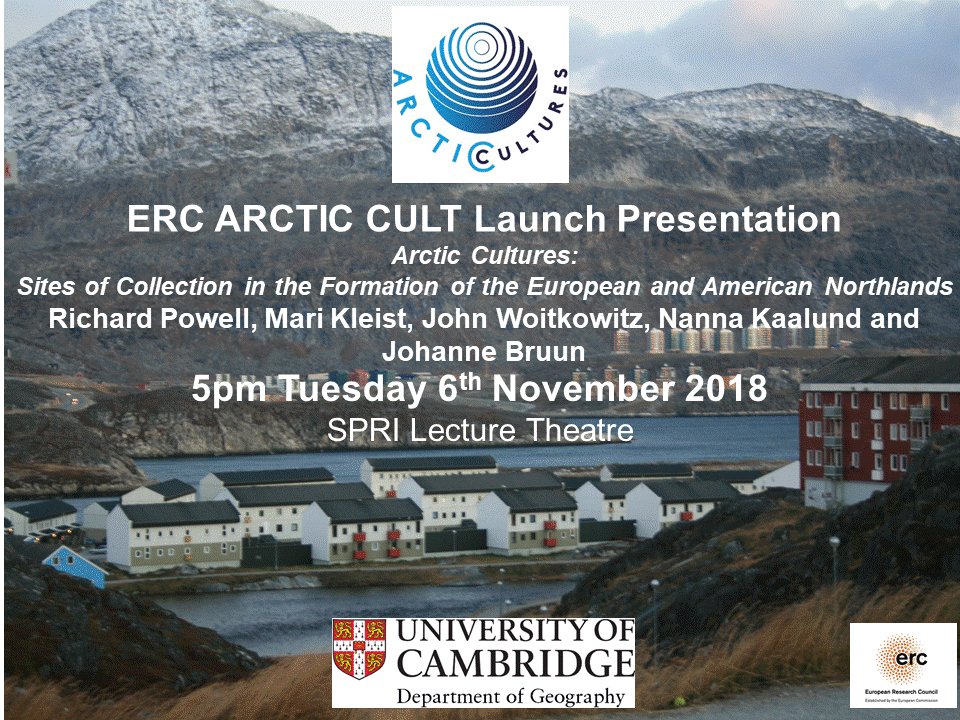 ERC ARCTIC CULTURES (@arcticcult) on Twitter photo Tomorrow - Join us for a launch presentation and discussion with the full <a href="/ArcticCult/">ERC ARCTIC CULTURES</a> ERC project team, 5.00 at SPRI Lecture Theatre <a href="/scottpolar/">Scott Polar Research Institute</a> <a href="/CamUniGeography/">Cambridge Geography</a> <a href="/ERC_Research/">European Research Council (ERC)</a> Tomorrow - Join us for a launch presentation and discussion with the full <a href="/ArcticCult/">ERC ARCTIC CULTURES</a> ERC project team, 5.00 at SPRI Lecture Theatre <a href="/scottpolar/">Scott Polar Research Institute</a> <a href="/CamUniGeography/">Cambridge Geography</a> <a href="/ERC_Research/">European Research Council (ERC)</a>