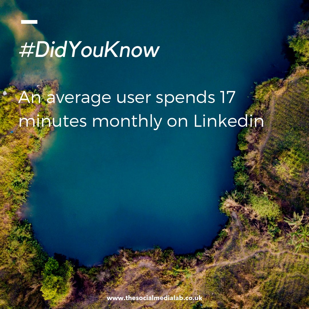 _TSMLab's tweet image. #didyouknow

An average user spends 17 minutes monthly on Linkedin
