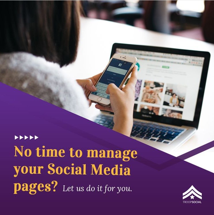 troopsocial.com  Looking for a custom package? Send me a DM ;) 
#socialmediamanagement #facebookmanagement #instagrammanagement #SMM #socialmedia  #marketing #DigitalMarketing
