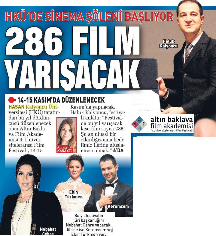 Hasan Kalyoncu Üniv (@hkunv) on Twitter photo IV. Altın Baklava Film Festivali Başlıyor. 🎞️🎥
Basında; #AltinBaklavaFilmAkademisi
(Sabahla Günaydın 04 Kasım 2018)
<a href="/hkunv/">Hasan Kalyoncu Üniv</a> IV. Altın Baklava Film Festivali Başlıyor. 🎞️🎥
Basında; #AltinBaklavaFilmAkademisi
(Sabahla Günaydın 04 Kasım 2018)
<a href="/hkunv/">Hasan Kalyoncu Üniv</a>