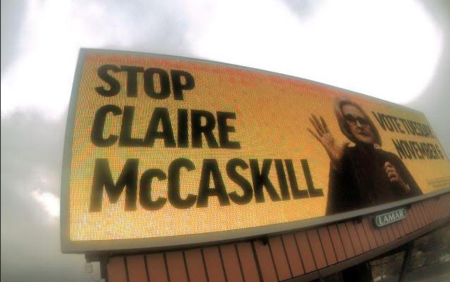 MORisingAction's tweet image. Check out our billboards across Missouri! 
Stop Claire McCaskil. Vote @HawleyMO tomorrow! #MOSen