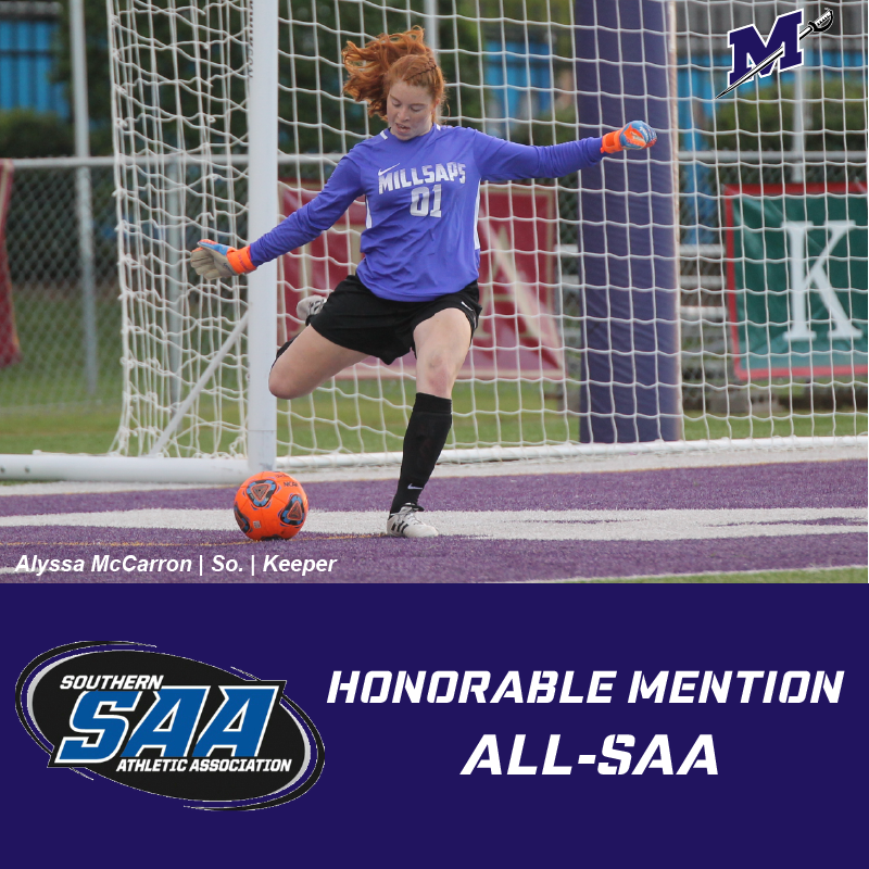 BREAKING| MAJOR CONGRATULATIONS to Sarah Rimmer and Alyssa McCarron of <a href="/WsoccerMillsaps/">Millsaps WSoccer</a> for earning All-<a href="/SAA_Sports/">SAA Sports</a> honors!!!

📰: bit.ly/2OpdOBv

#FlipTheM⚔️ | #GoMajors⚔️