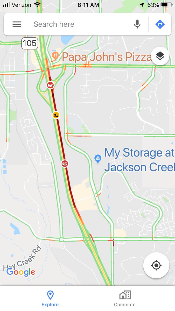 iracronin's tweet photo. HEADS UP, Northbound I25 on Monument Hill from Baptist road to 105 is having major issues right now, if you’re getting ready to head to Denver. https://t.co/jK1KGyMwMH