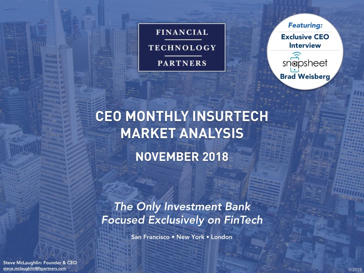 Check out a great interview with <a href="/SnapsheetInc/">Snapsheetinc</a> CEO Brad Weisberg in our monthly #InsurTech market briefing here: bit.ly/2RBEtgv <a href="/bweisberg15/">Brad Weisberg</a> <a href="/FTPartners/">Steve McLaughlin FT</a>