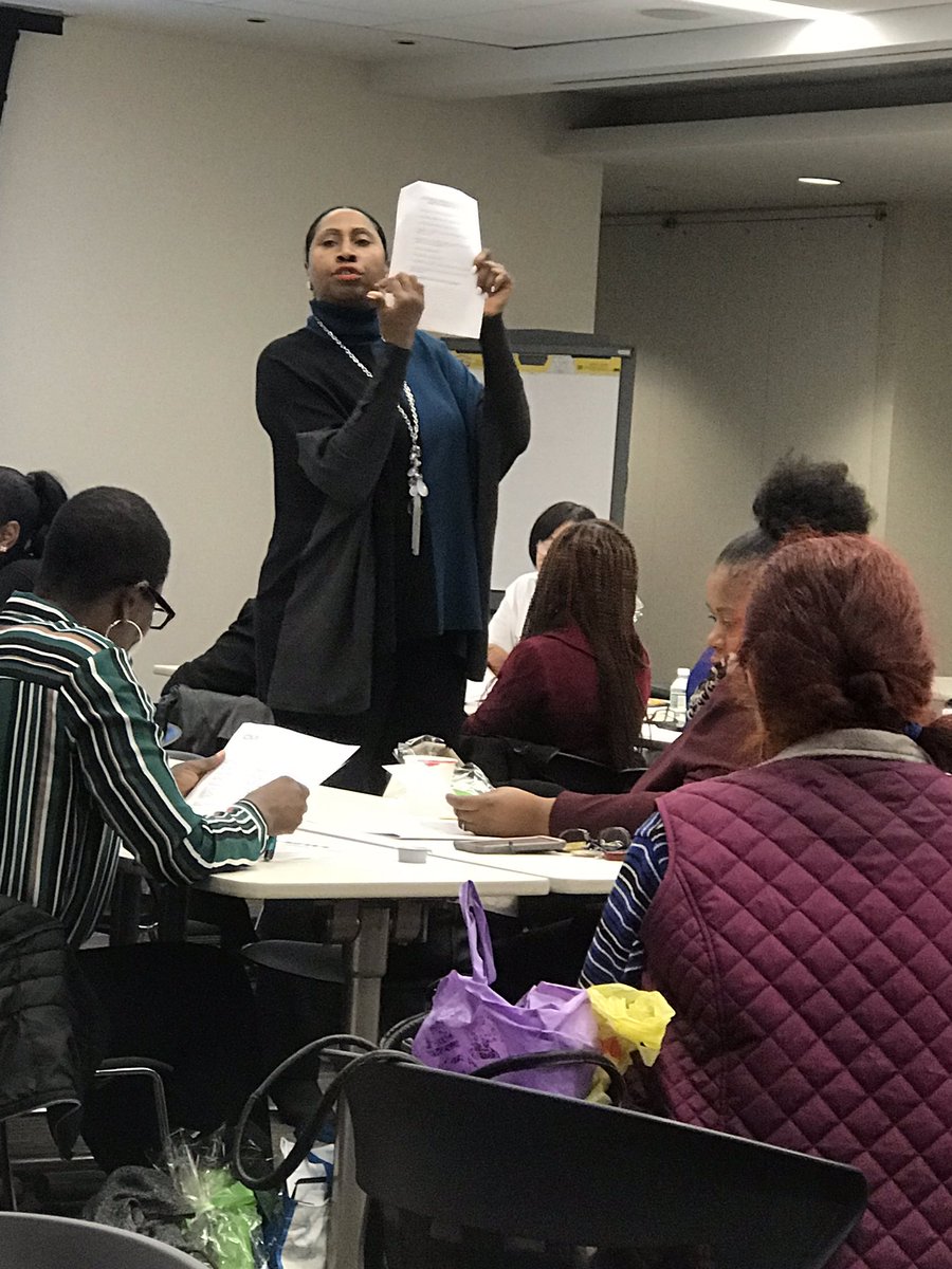 CSA First Vice President, Rosemarie Sinclair, addressing Non-DOE early childhood direcors at the general membership meeting this morning.