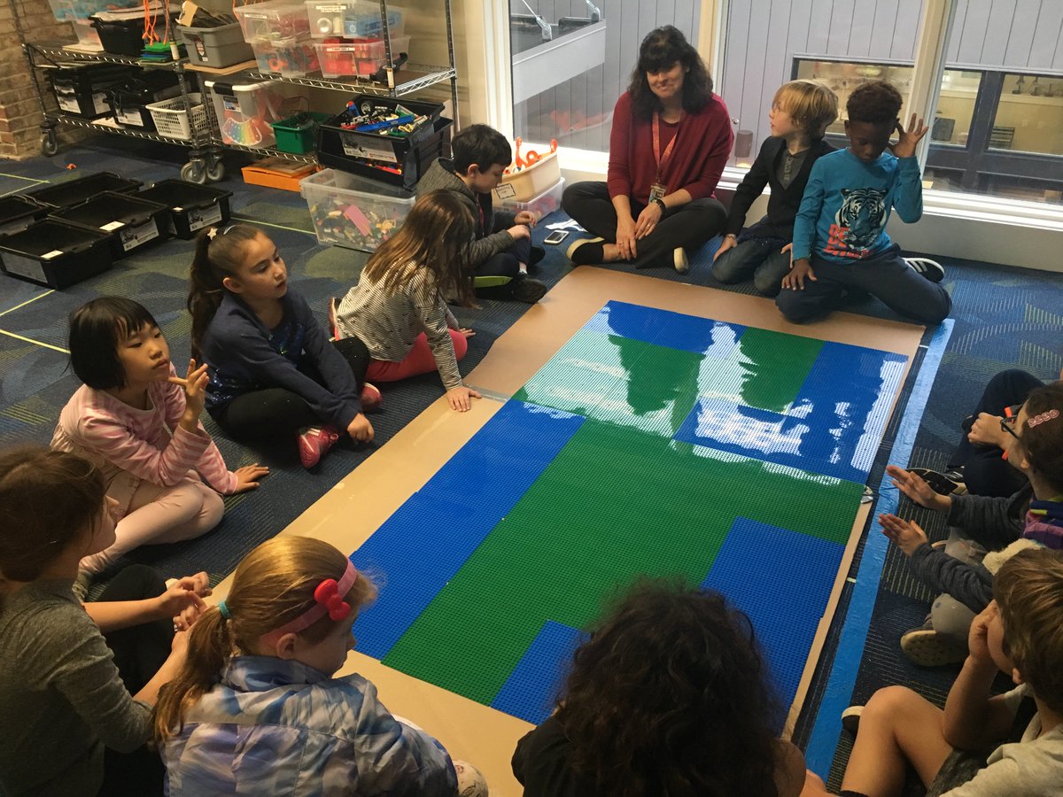 FCSLightLab's tweet image. This rainy day can&apos;t dampen second grade&apos;s creativity!  They started their #FallProject this morning with cheers and enthusiasm.  We can&apos;t wait to see how their collaborative LEGO island turns out.  Parents are visiting tomorrow to get involved in the building process.