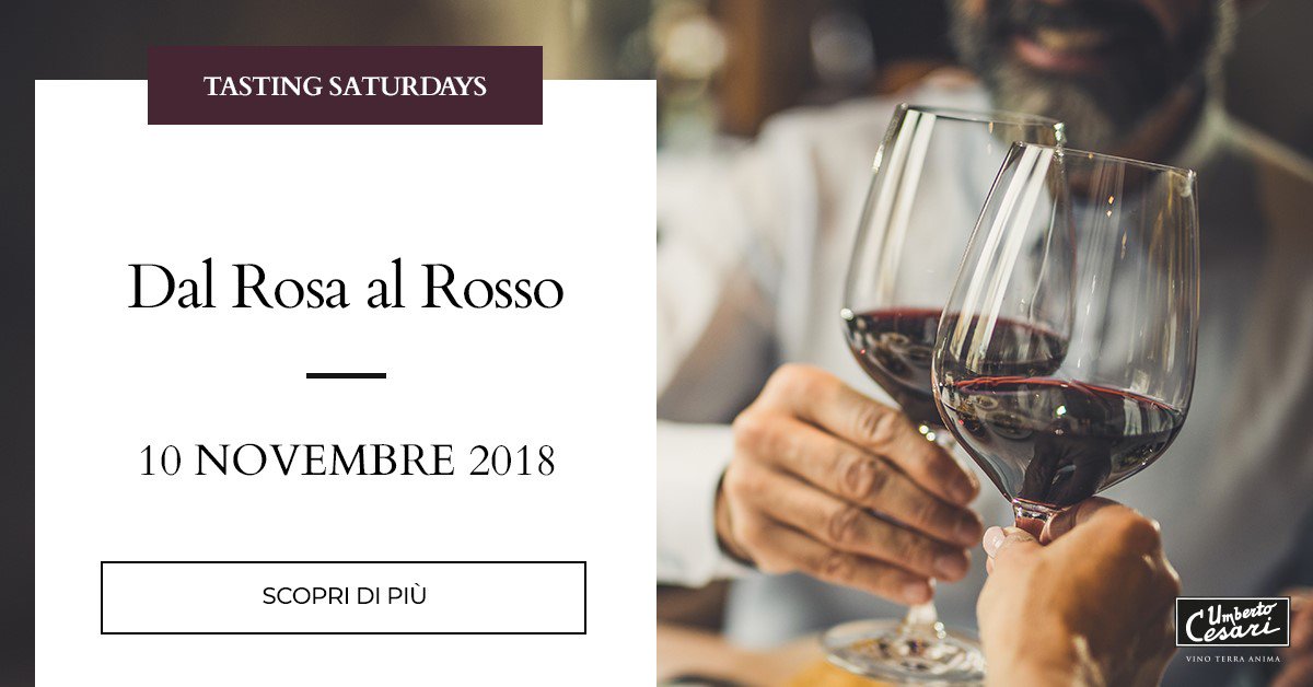 Umberto Cesari (@umbertocesari) on Twitter photo Sabato 10 novembre vi aspettiamo dalle 10.00 alle 18.00 presso il nostro Wine Shop per una degustazione di Laurento Sangiovese Riserva abbinato ad una rosa di coppa di testa, servita con chicchi di melograno. bit.ly/Deg_10nov
Per prenotazioni: wineshop@umbertocesari.it Sabato 10 novembre vi aspettiamo dalle 10.00 alle 18.00 presso il nostro Wine Shop per una degustazione di Laurento Sangiovese Riserva abbinato ad una rosa di coppa di testa, servita con chicchi di melograno. bit.ly/Deg_10nov
Per prenotazioni: wineshop@umbertocesari.it