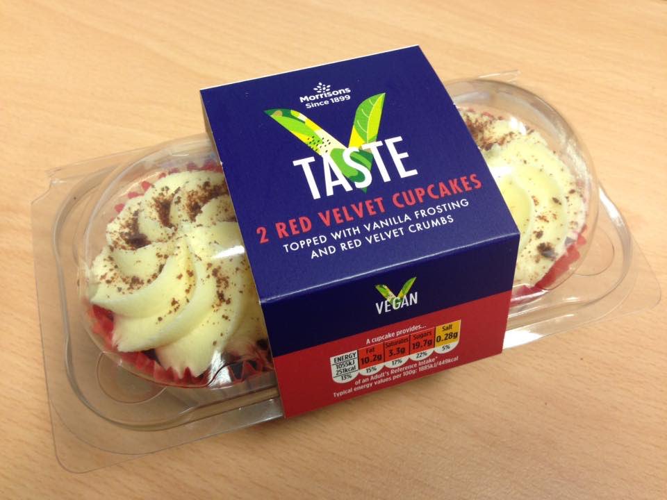 Morrison’s are going to be selling #vegan cupcakes! It really is easy to live #CrueltyFree 💚🙌🏻😍😜 they have chocolate and red velvet flavours. 🤤🤤🤤