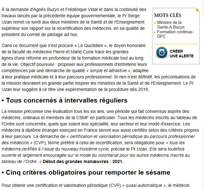 doclamarre's tweet photo. La voilà enfin cette #recertification des #médecins. Une usine à gaz de plus, lisez la bouillie verbale relatée par le QdM.
On touche le fond avec l'Ordre en grand inquisiteur final.
L'accès aux soins restera donc de +en+cher et toujours pas de médecins dans les déserts médicaux. https://t.co/j4j6g7xZn2