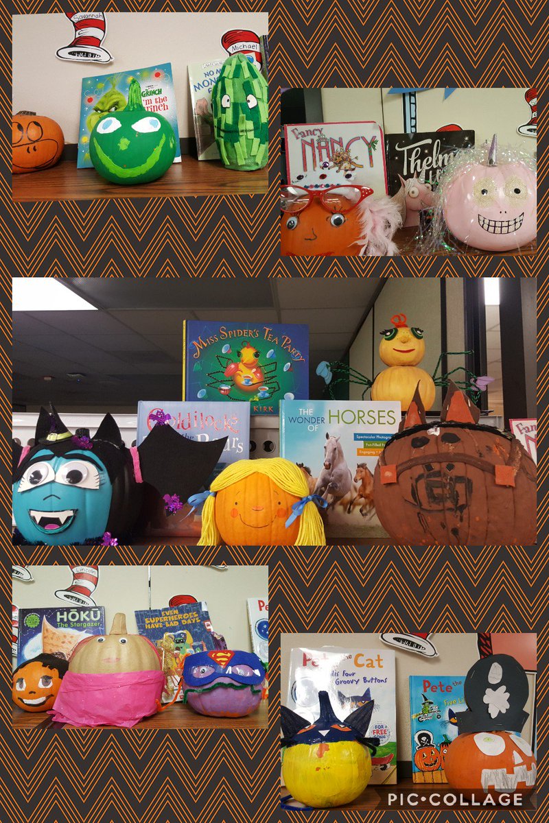 MrsDuncan04's tweet photo. Another amazing year of storybook character pumpkins! The hallway looks so empty with them gone! Bring on those turkeys in disguise! @HaudeKISD @KleinISD #pumpkins #Kindergarten #octoberisover #Howdyfromhaude https://t.co/UFSvMz4Xh0