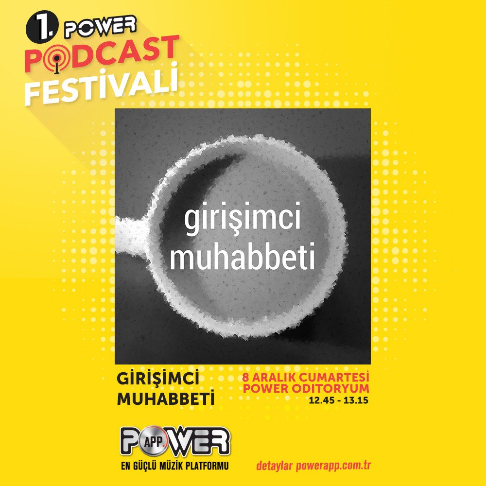 Podcast festivali'nin detaylari belli oldu. 8 Aralik'ta gorusuruz :) <a href="/girisimciMU/">Girişimci Muhabbeti</a> powerapp.com.tr/podcastfestiva… Kayit yaptirmayi unutmayin.