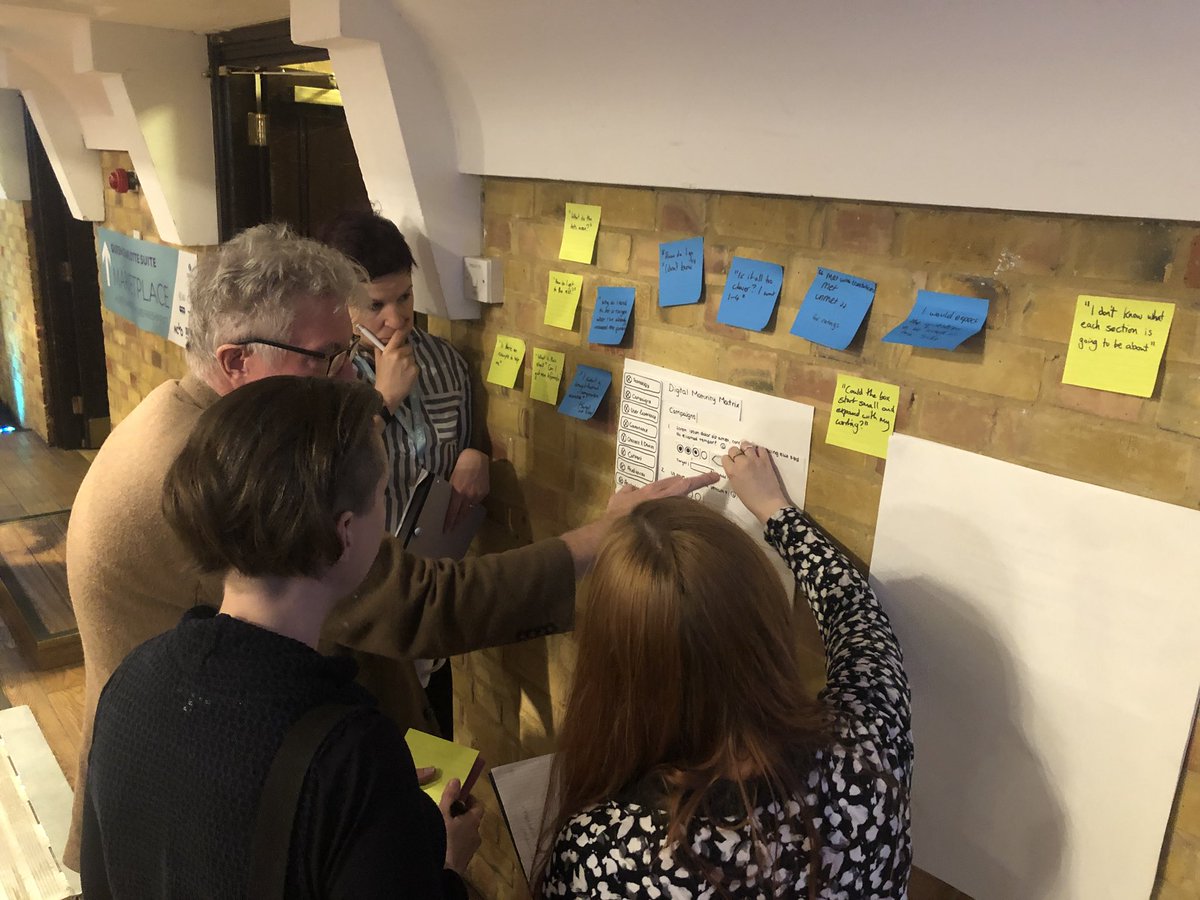 sophieraeburn's tweet photo. Testing our paper prototypes for the next version of the #digitalmaturitymatrix at the @NCVO #trusteeconf - thanks for your help @GaryJones1986! Come see us if you’d like to help. #techforgood #charitydigital #uxdesign https://t.co/ZdenCB7boc