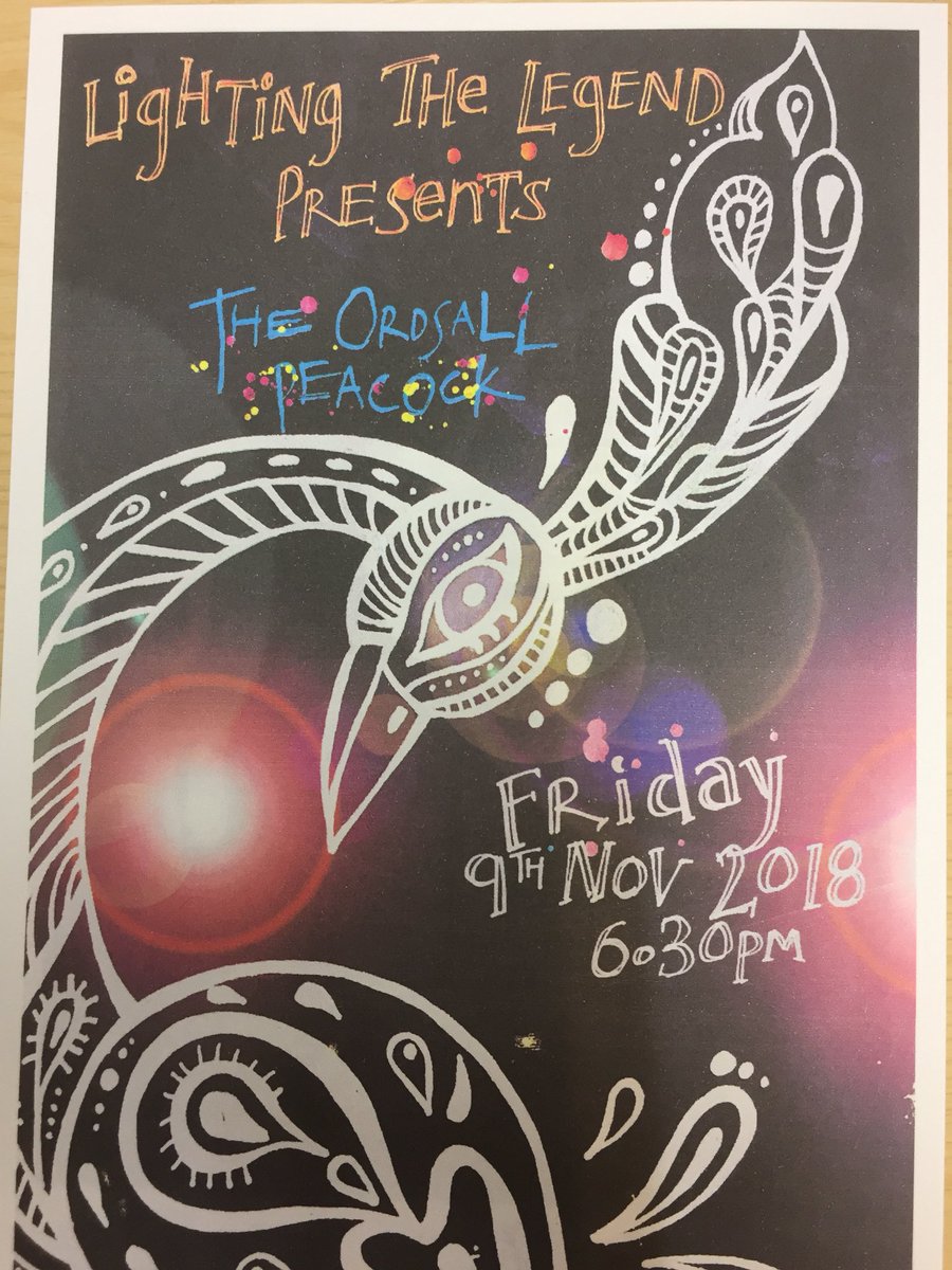 Lighting the Legend presents ‘The Ordsall Peacock’ please come and join us this Friday 9th November for a fantastic lantern parade followed by a firework show at Ordsall Park.
Meet at Ordsall Library at 6.15pm to collect your lantern, parade leaves at 6.30pm, fireworks at 7.15pm