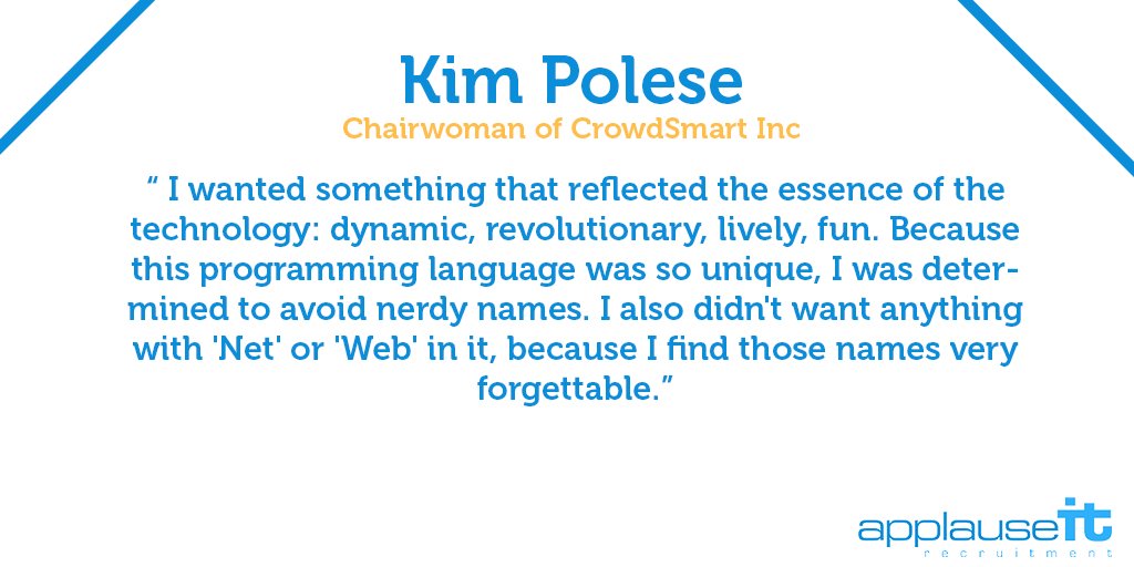 ApplauseIT's tweet image. Although a contentious subject, it is widely thought that Kim Polese gave #java its name, here's her reasoning behind it
#ApplauseJava