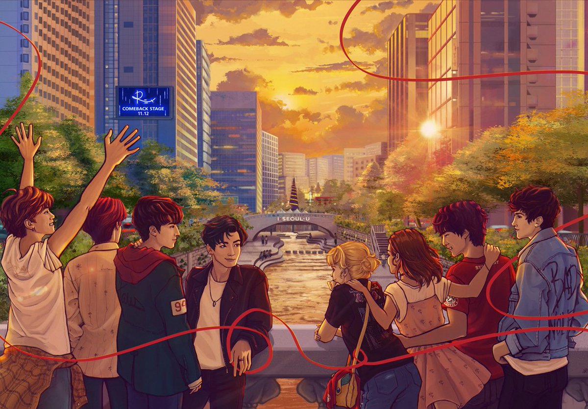 Como queda sólo una semana para que se publique #DeSeúlAlCielo🎶 (<a href="/saliaga_tmarco/">Silvia y Tatiana</a>)..., ¡aquí tenéis la preciosa ilustración que <a href="/byndebondry/">inma ☁️</a> ha hecho de todos los protagonistas en Seúl! 😍 Y atentos mañana: se avecina un SORTEO ESPECIAL ✨