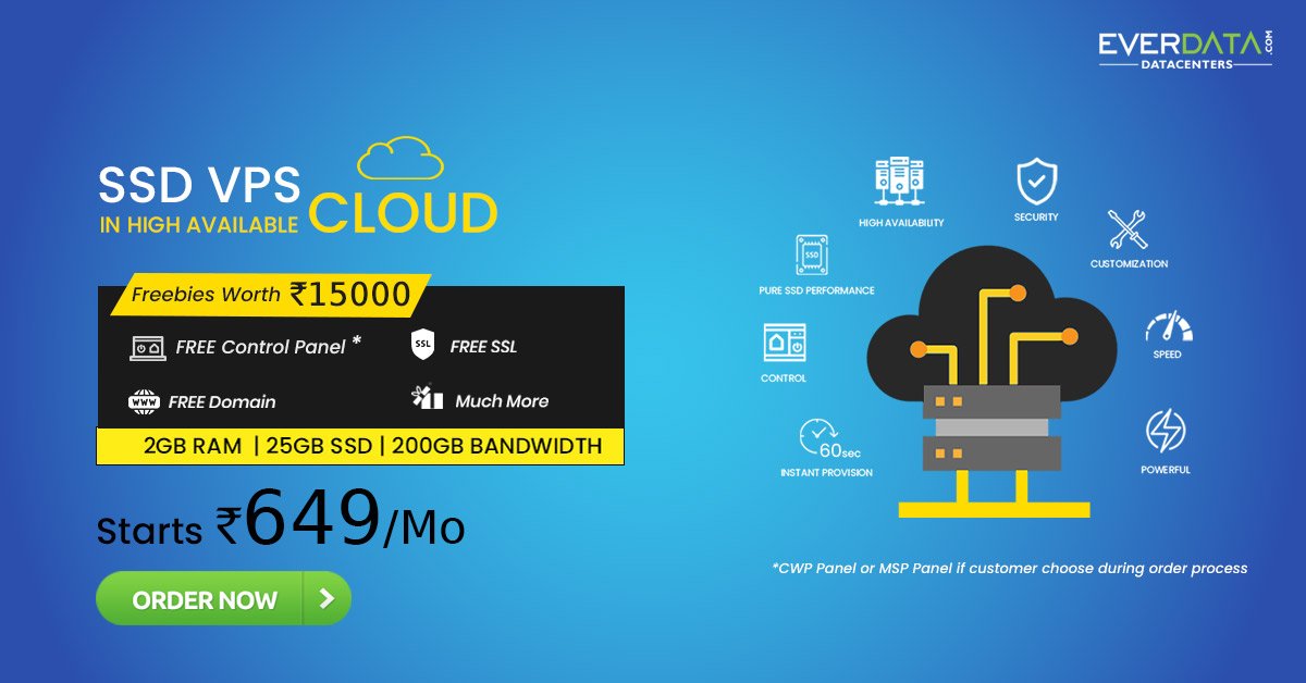 Everdata_Tech's tweet image. SSD VPS Cloud starts at just 649/month only. Processor 1 core, RAM 2GB, Bandwidth 200GB, Dedicated IP 1 &amp;amp; many more. Order Now. 24/7 Technical Support.
everdata.com/vps-cloud
#ssdvpscloud #vps #SSD
