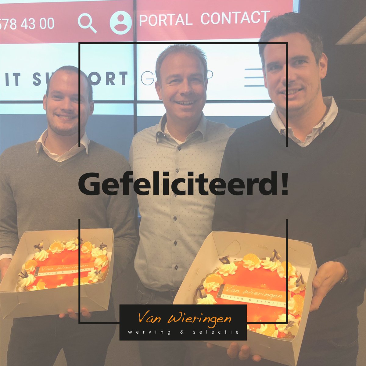 NicolevanW's tweet photo. Jeroen en Thijs zijn vandaag allebei bij hun #nieuwewerkgever @itsupportgroep gestart als Adviseur. #Succes met jullie #nieuwebaan mannen. https://t.co/WnijR6rqCD https://t.co/rrJIfJboqC