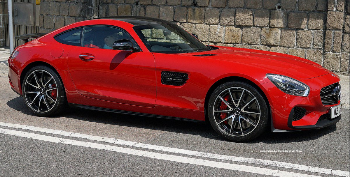 A sports car as beautiful as a flower, powerful as the sun, and Red as a lipstick. The beauty, Mercedes Benz AMG GT missing its beast...(perhaps beast = G 63 AMG?) <a href="/MercedesAMG/">Mercedes-AMG</a> #sportscar #AMG #luxury #cars