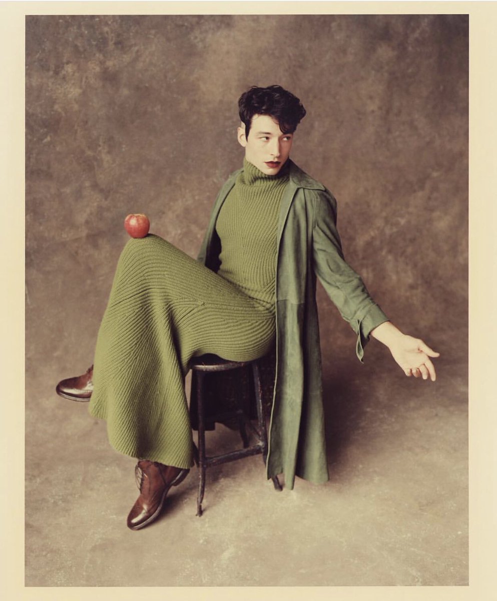 JarettSays's tweet photo. Ezra Miller is on the cover of the new GQ Style wearing mostly clothes designed for women and he couldn’t look more perfect https://t.co/CRub0yYXPC