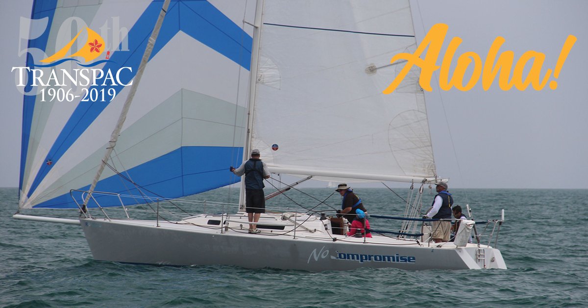 TranspacRace's tweet photo. Aloha 🌺and good luck to No Compromise! David Gorney & his crew onboard his J/105 will undertake the 2,225 mile course to Hawaii!
#transpac50 #transpac #transpacrace #tpyc #transpacific #hawaiisailing #sailboatracing #aloha #sailing #regatta #sailors #oceanracing #j105 #Jboat https://t.co/gSxhYsZAuQ