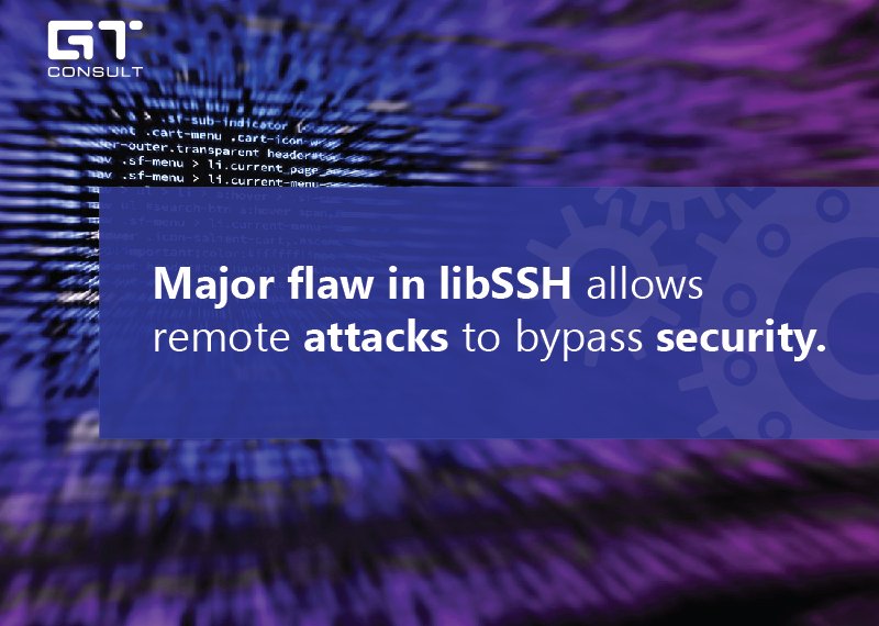 GT_consult's tweet photo. Did you read this yet? A major flaw in libSSH allows remote attacks to bypass security. Read more about it on our blog. https://t.co/bgi3Na2LMz #gtconsult #ateam #protection #infosec #redteam #libssh #remoteattack #security https://t.co/7wQTvlzxP0
