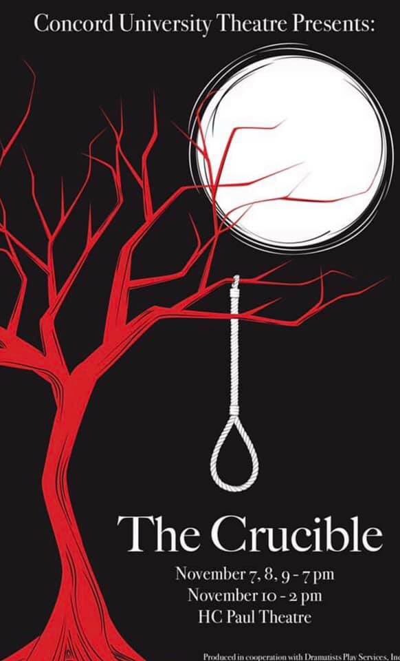 CUPRworkshop's tweet image. REMINDER: This Wednesday-Saturday there will be showings of The Crucible presented by CU Theatre! Please come out and show support. Any question please contact CU Box Office!!