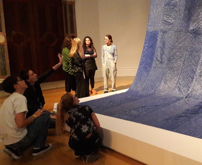 #RAOceania @royalacademyarts is on until 10 December. Find out more and check out the exhibition to see this piece by the #MataAhoCollective, Kiko Moana (2017), Polyethene tarpaulin and cotton thread, 4 × 11 roy.ac/2iJ84I4