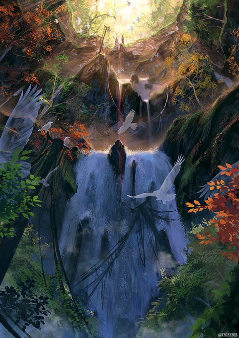 「waterfall」 illustration images(Popular)