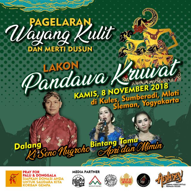 IniSleman's tweet photo. Pagelaran wayang kulit & Merti Dusun Kules, Sumberadi, Mlati. Kamis, 8 November 2018 #EventSleman https://t.co/ElJMud0Yk8