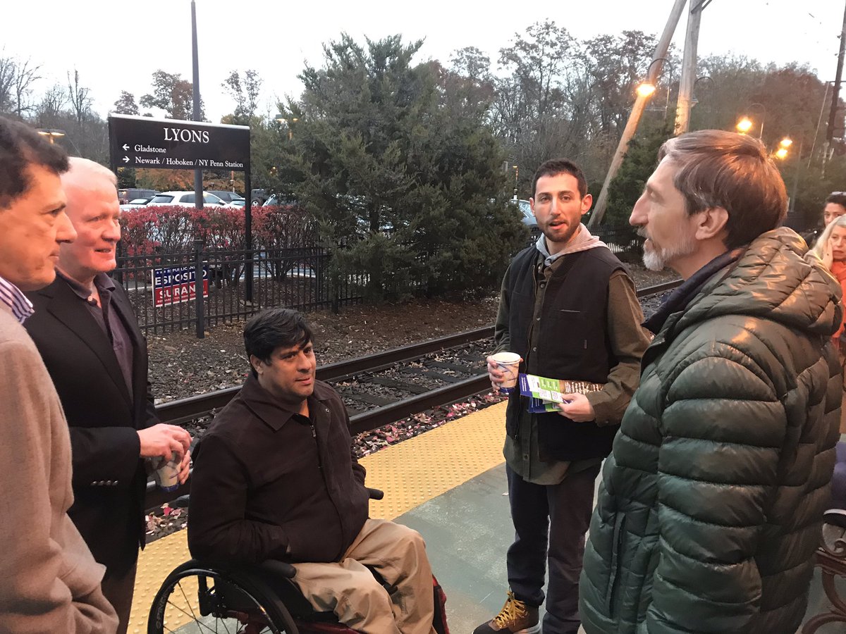 Another morning, another train stop visit with Somerset Freeholders Mark Caliguire and Patrick Scaglione