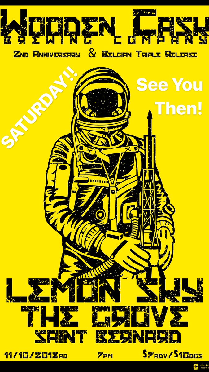 This Saturday we are playing with Lemon Sky and Saint Bernard in Newport, KY! We cannot wait for this one.