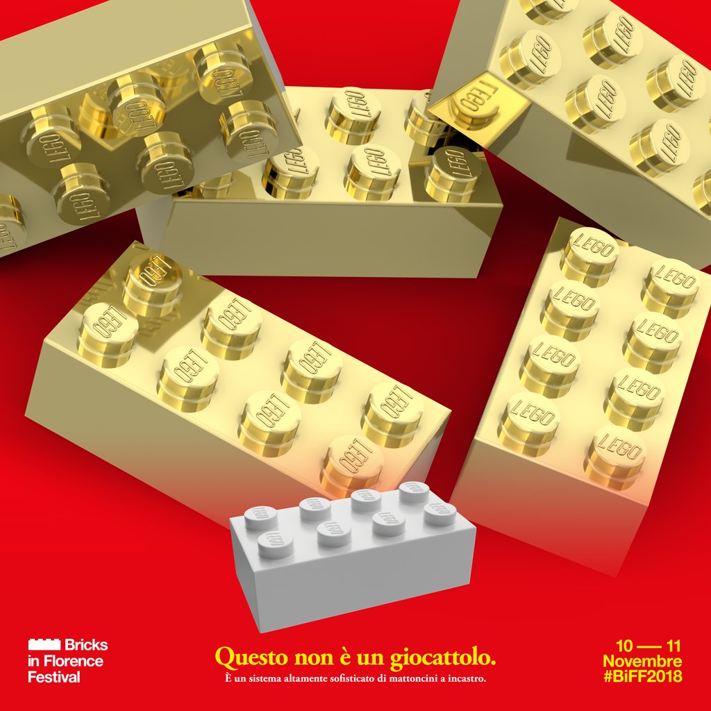 toscanabricks's tweet photo. Hai mai visto un mattoncino dorato? A Bricks in Florence Festival ce ne saranno cinque nascosti in bella vista tra le opere: individuali tutti e vieni a ritirare un mattoncino personalizzato (150 al giorno) al desk di ToscanaBricks!

https://t.co/8j3fM1LYVi • #BiFF2018 • #LEGO https://t.co/E1fyKOOSYN
