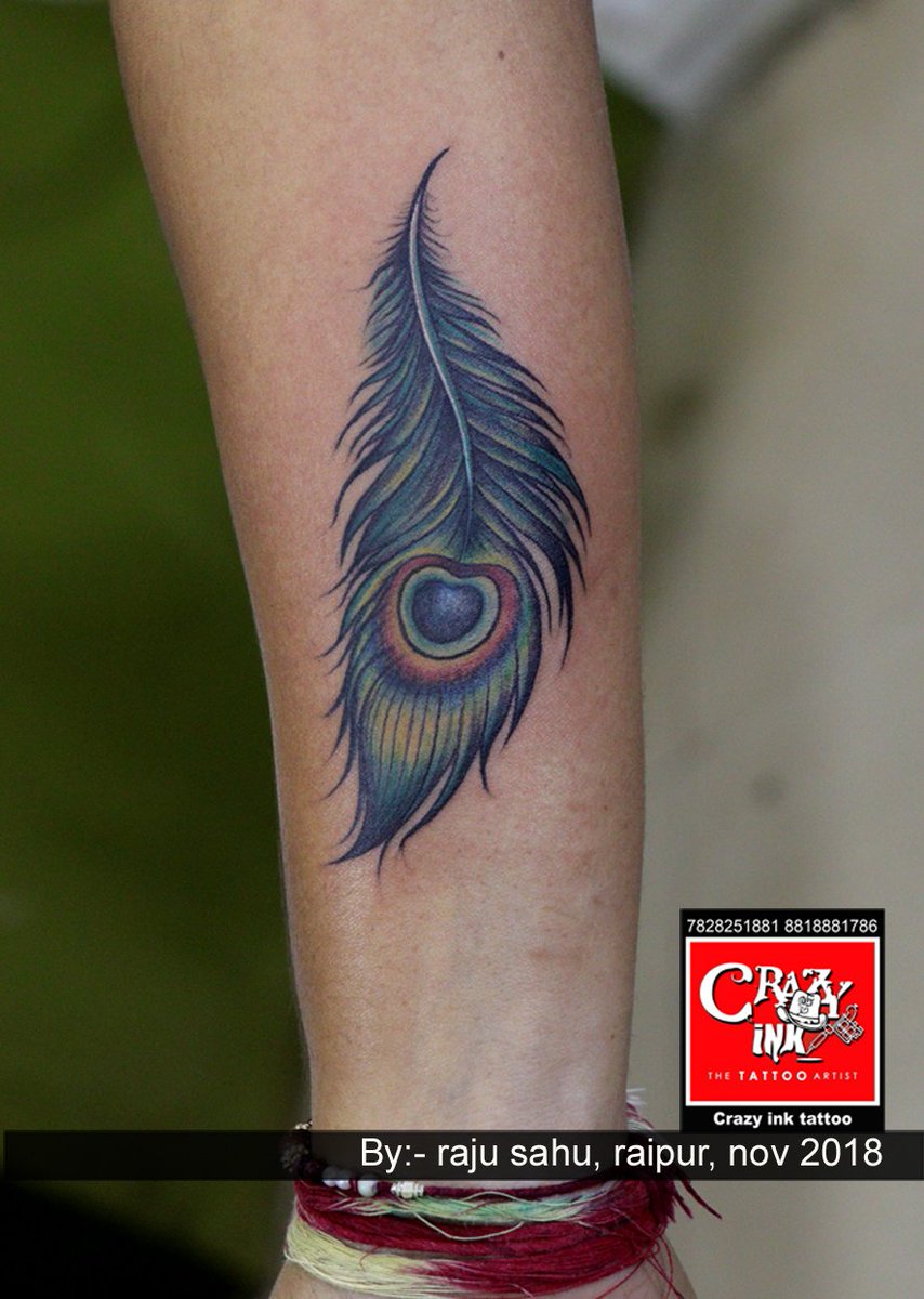 Crazy ink tattoo  Body piercing on Twitter peacock feather with name  best traditional design tattoo on girl wrist done at crazyink tattoo studio  raipur peacockfeathertattoo fearhertattoo nametattoo traditionaltattoo  ink crazyink raipurartist 