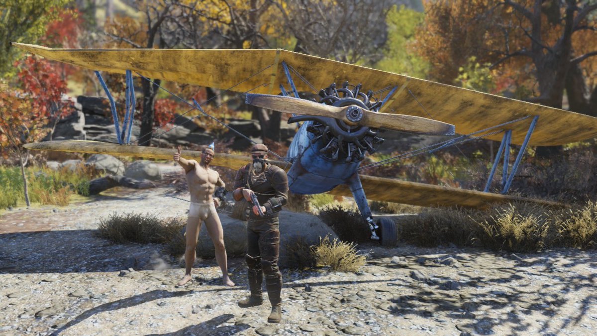 I told him he would catch a cold like that but he didnt care.
Thanks for a great time in West Virginia.
#Bethesda #Fallout76 #Fallout76BETA