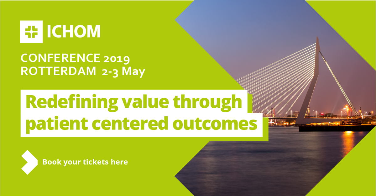 ICHOM_ORG's tweet photo. Join healthcare stakeholders from around the world focused on redefining value through patient centered outcomes at hashtag#ICHOM2019. Book here and save €250 until 31 Jan: https://t.co/yFpt30MESi https://t.co/CaKn9Sj0LV