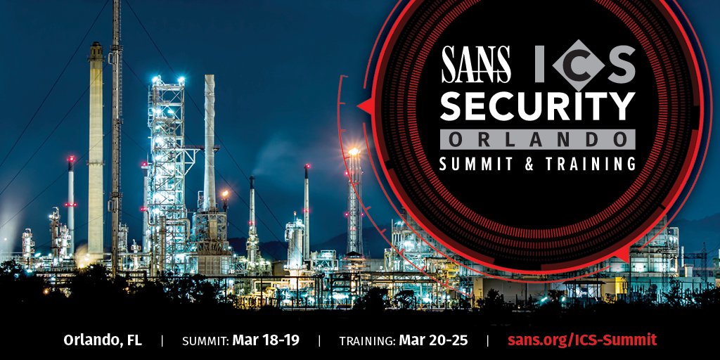 SANSICS's tweet photo. Connect with some of the best minds in ICS security at #ICSSummit 2019 | In-depth ICS security Summit talks & interactive sessions, World-class immersive ICS security courses, #ICSNetWars, SANS @Night talks & MORE | March 18-25 | Register: https://t.co/cyPdlSteSH https://t.co/90fzc6aQq6
