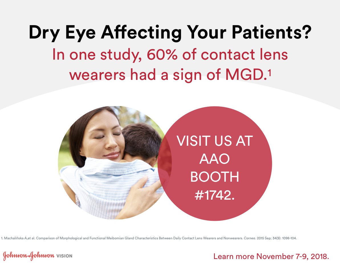 Dry eye affecting your contact lens patients? Ocular health starts at the surface. Visit us at AAO November 7-9, booth #1742.