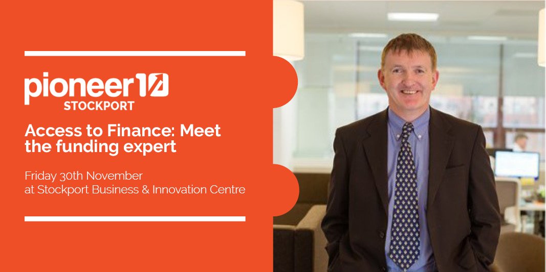 P10Stockport's tweet photo. NEW Access to Finance: One-To-One Sessions at Stockport Business &amp; Innovation Centre - 30th November. FREE spaces available now https://t.co/u8RWtcRpyH #Stockport #Finance #Support #Startups #Funding #BizHour https://t.co/ia6tPE3WIb
