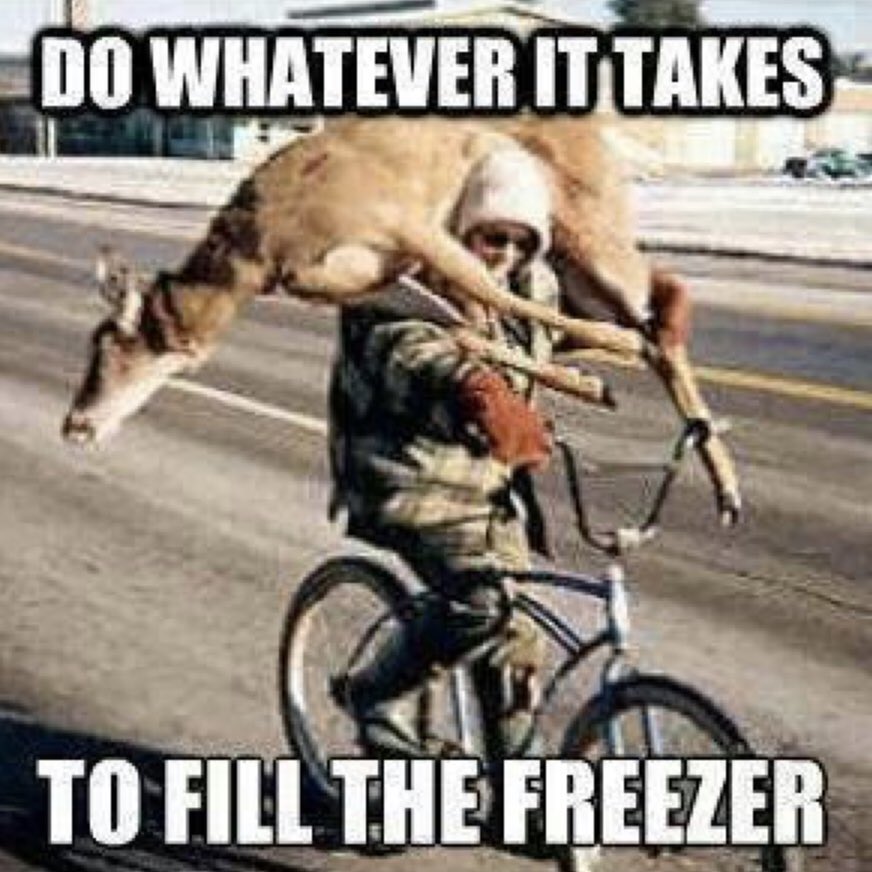 BackwoodsLife's tweet photo. Whatever it takes! #backwoodslife #freezerfilled #hunting #deerhunting #dedication #whateverittakes https://t.co/uYnxGqogoA
