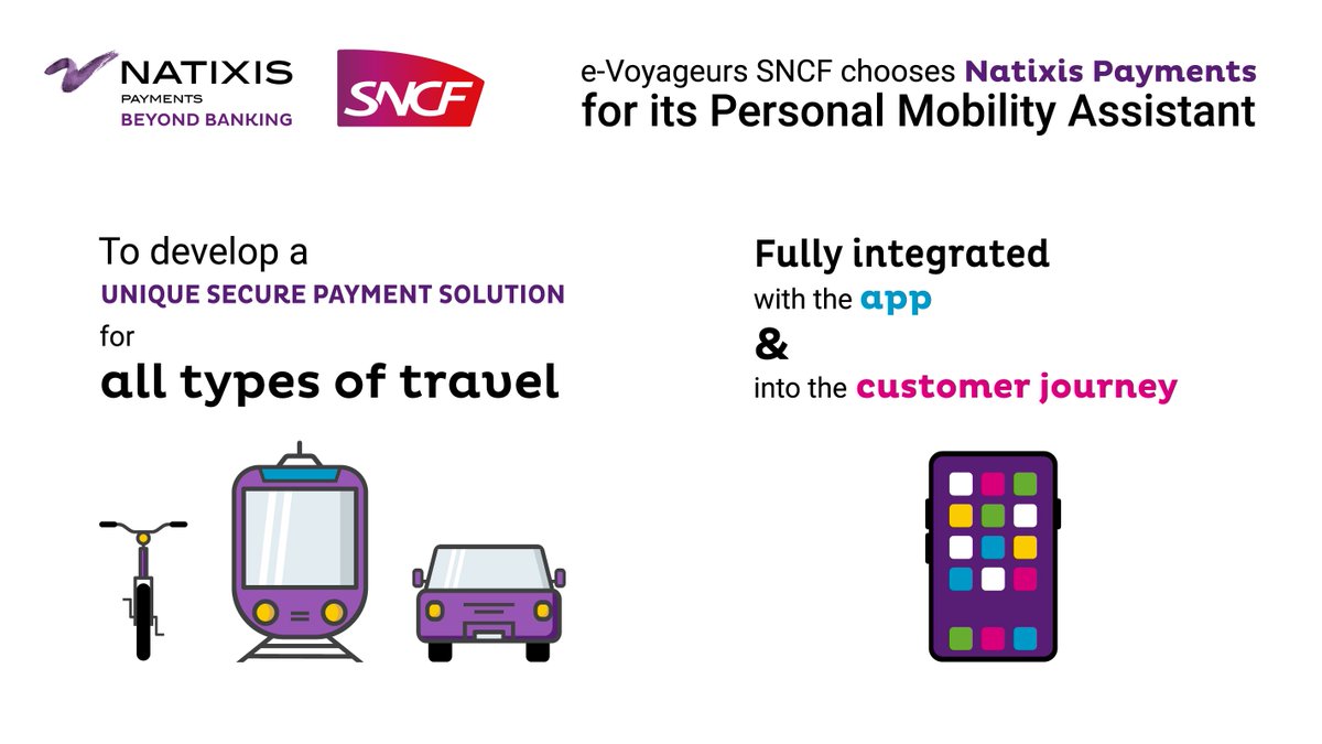 e-Voyageurs SNCF chooses Natixis Payments for its Personal Mobility Assistant. This #business partnership will focus a unique secure payment solution for all types of travel in today’s multi-modal, omni-channel, connected world. Read full article here ⤵
bit.ly/evoyageurUK