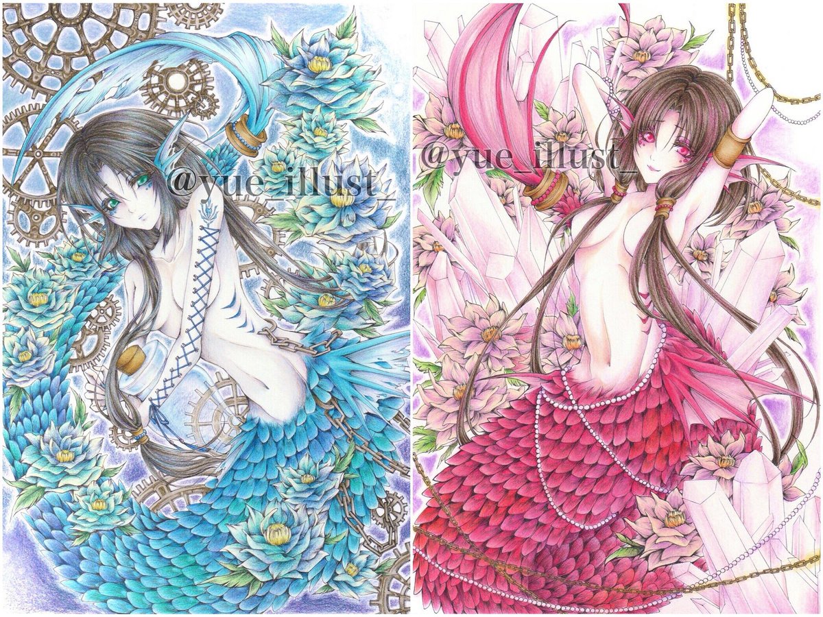 妖狐篝火 色分けベタと線画も晒すぜ W タグ祭りだ 皆さん線画 Yue Illust のイラスト