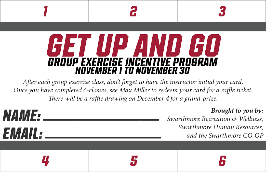 SwatRecWell's tweet photo. Attend a Swat Fitness class and get a hole punch! 6 punches enters yourself into the raffle for a prize....
#GroupFitness #SwatHealth #SwawtFitness #SwatRecWell https://t.co/55xdlSE2l0