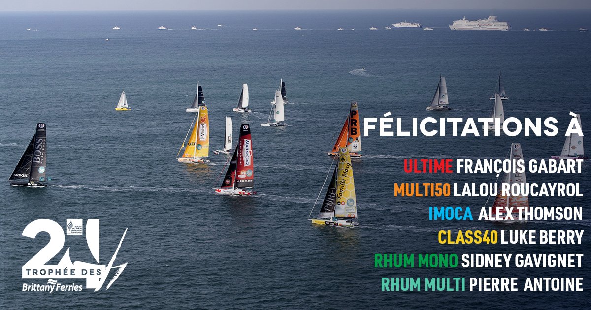 🏅Nous avons les 6 vainqueurs du Trophée des 24h <a href="/BrittanyFerries/">Brittany Ferries</a> (les leaders de chaque classe, 24h après le départ) !
#RDR2018