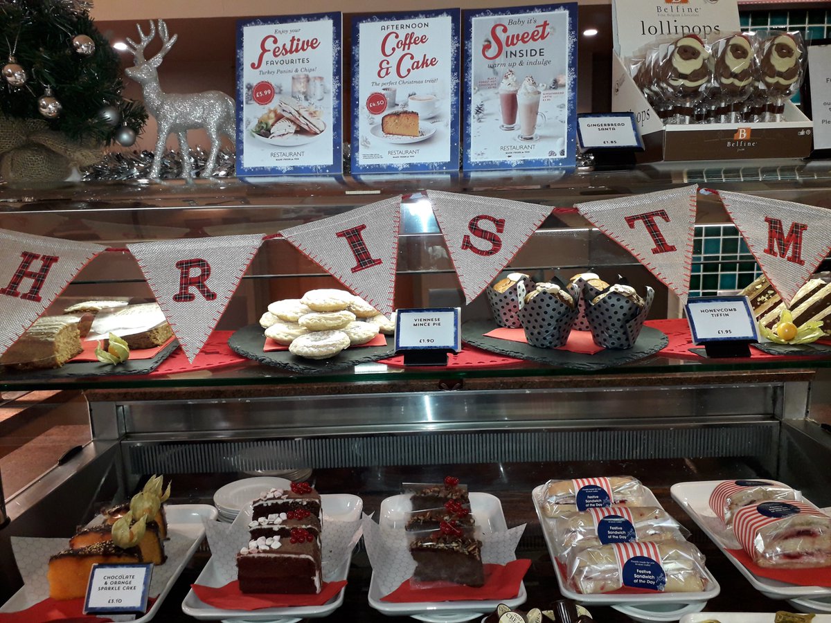 Christmas has arrived in our wonderful café. Come on down and try one of these delicious cakes before we eat them all! #hof #houseoffraser #hofaltrincham #cakes #Christmas