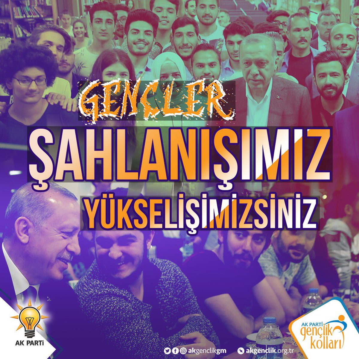 AK Parti kurulduğu günden bugüne, Türk siyasi hayatında genç düşünen, değişimden ve dönüşümden yana olmuş vizyoner bir parti olmuştur. Bu yönüyle gençlerin partisidir. Recep Tayyip Erdoğan #GençlerleKazanacağız