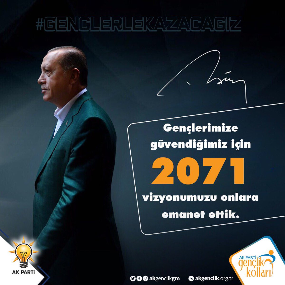 Gençler, gün çalışma günüdür. Okulunuzda çalışacaksınız, kütüphanede çalışacaksınız, sivil toplum kuruluşlarında çalışacaksınız, evinizde çalışacaksınız. #GençlerleKazanacağız